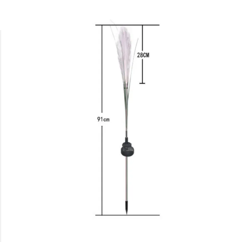 Bulk Pampas Grass LED Light Solar Energy Insert Lamp Garden Outdoor Decoration 36 Inch Wholesale