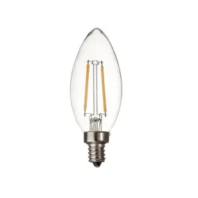 Candelabra Dimmable LED 2W, 2700K Warm White 360° 12V Low Voltage Bulb