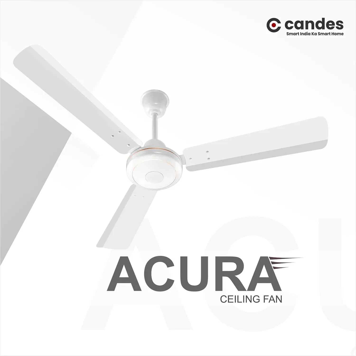 Candes Acura BLDC Ceiling Fan 1200mm / 48 inch | BEE 5 Star Rated, Upto 65% Energy Saving, High Air Delivery & High Speed Ceiling Fans for Home | 2 1 Years Warranty | White