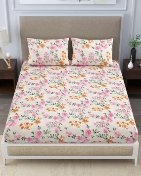 Canterbury Floral Polycotton Flat Bedding Set | Double Size | 90 x 108 inches