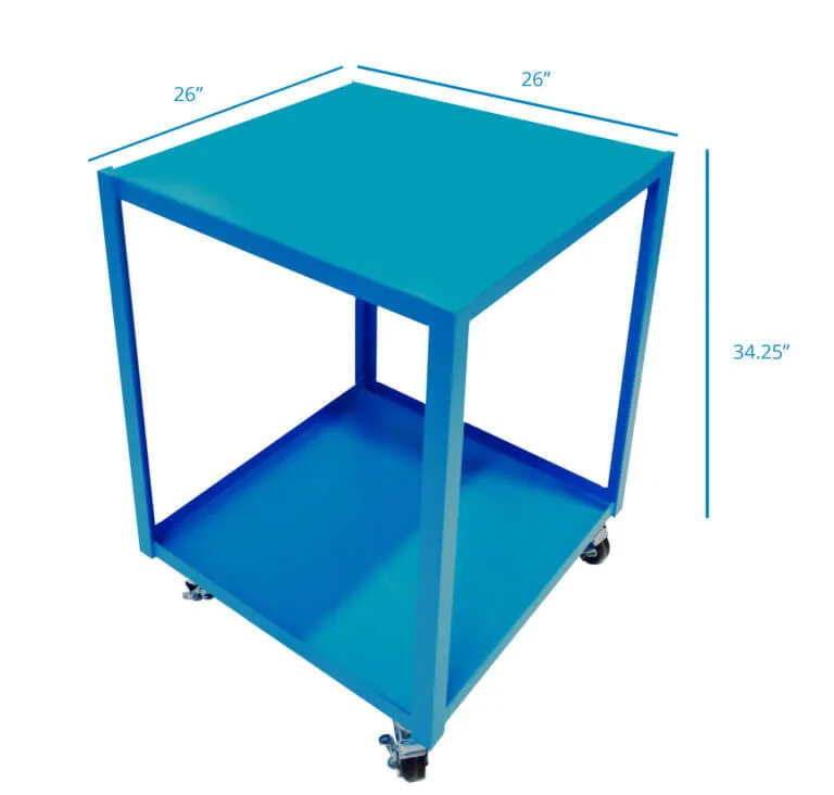 Cascade Mobile Stand, Large, Steel, Blue