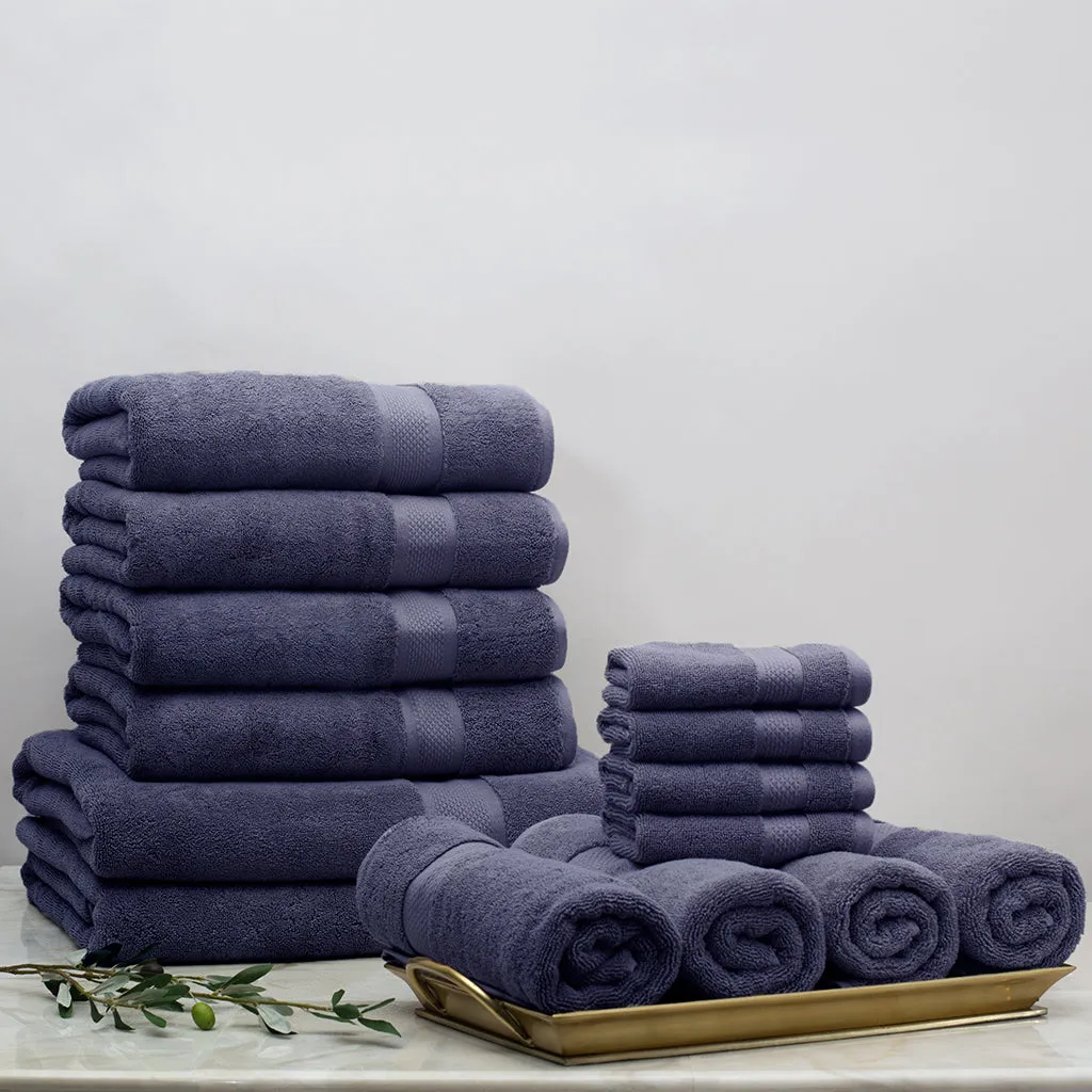 Classic Navy Towel Resort Bundle (4 Wash   4 Hand   4 Bath Towels   2 Bath Sheets)