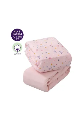 Clevamama Jersey Cotton Fitted Sheets One Size Cot & Cot Bed