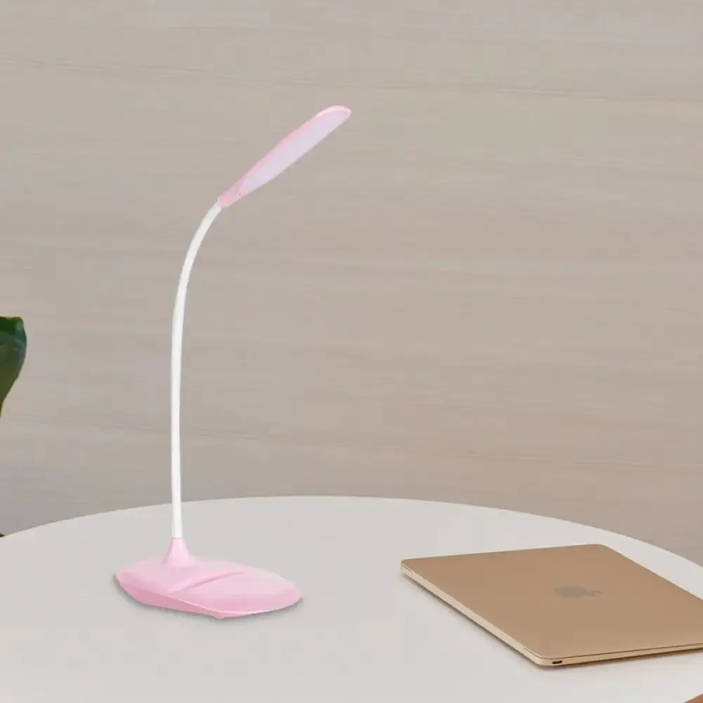 Contemporary Blue/Pink/White LED Desk Lamp – Stylish Plastic Table Lamp for Bedside Study