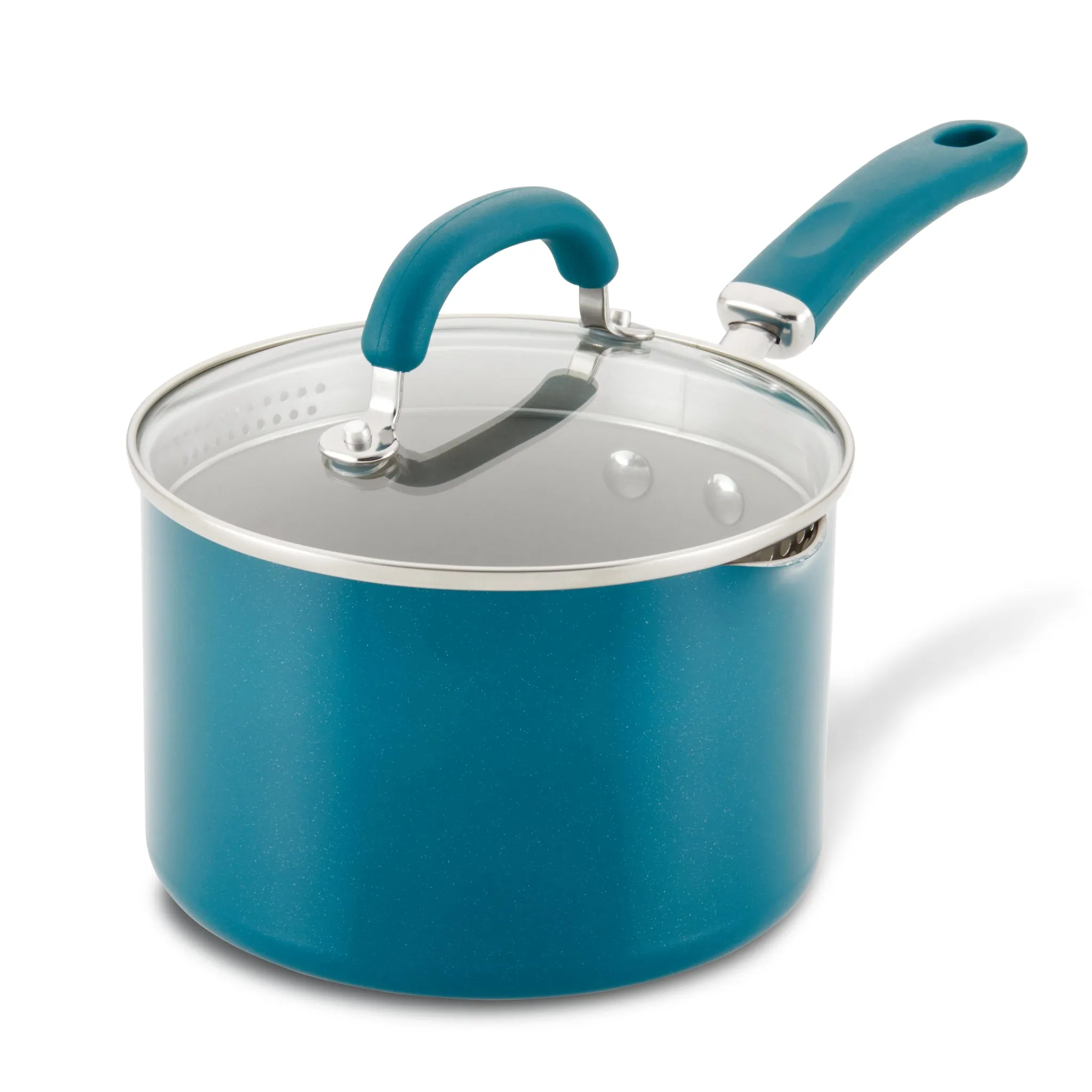 Create Delicious 3-Quart Hard Anodized Nonstick Induction Straining Saucepan