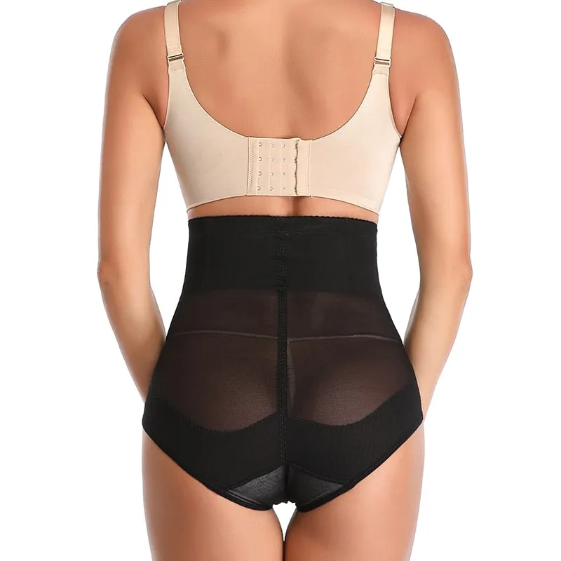 CrissCross Extra-Firm High-Waisted Tummy Control Mesh Briefs