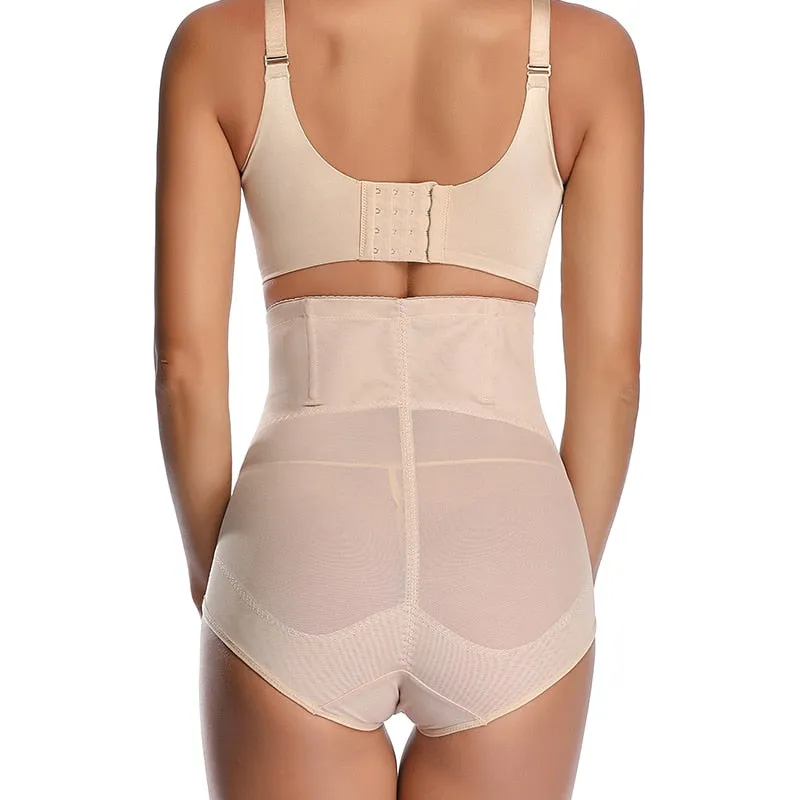 CrissCross Extra-Firm High-Waisted Tummy Control Mesh Briefs