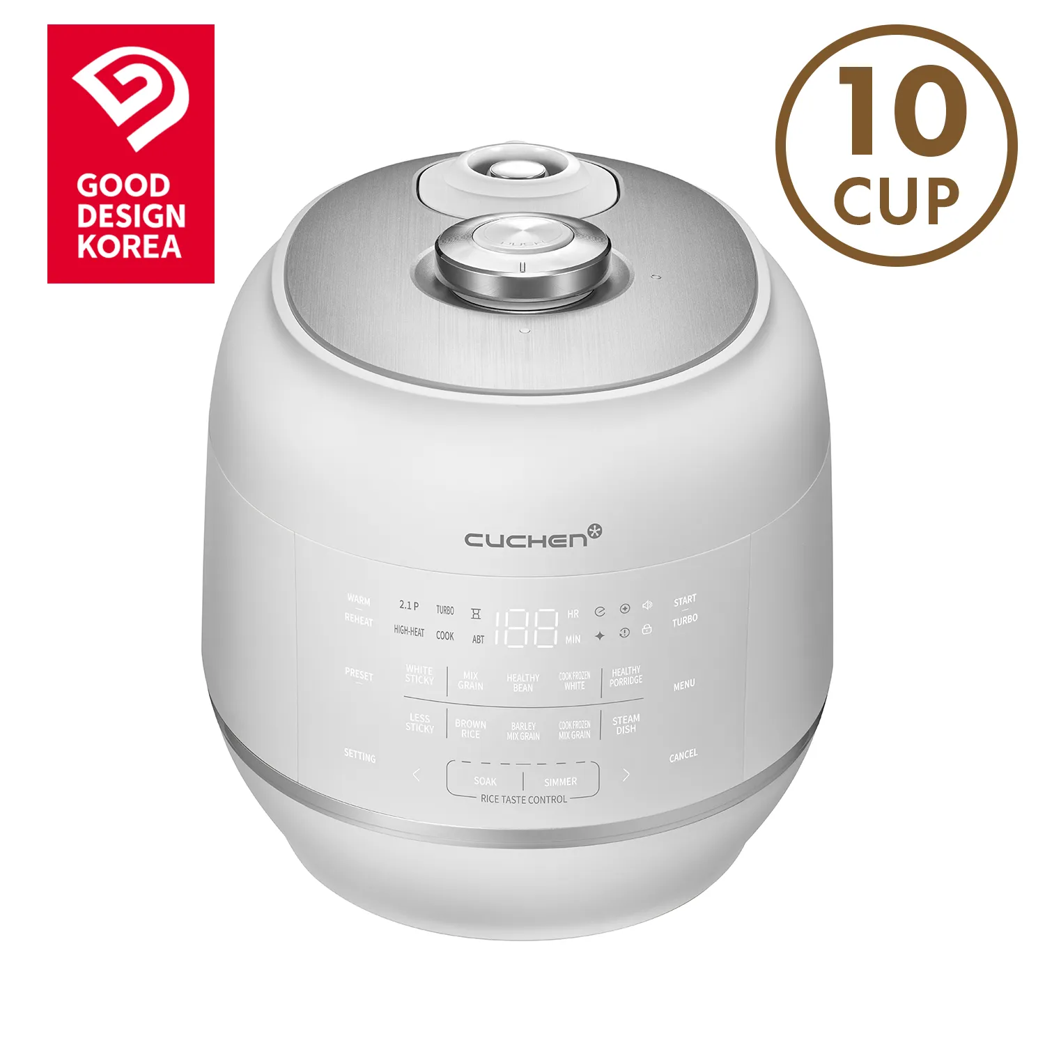 Cuchen 121°C IH Pressure Rice Cooker 10 Cup CRT-RPK1070WUS