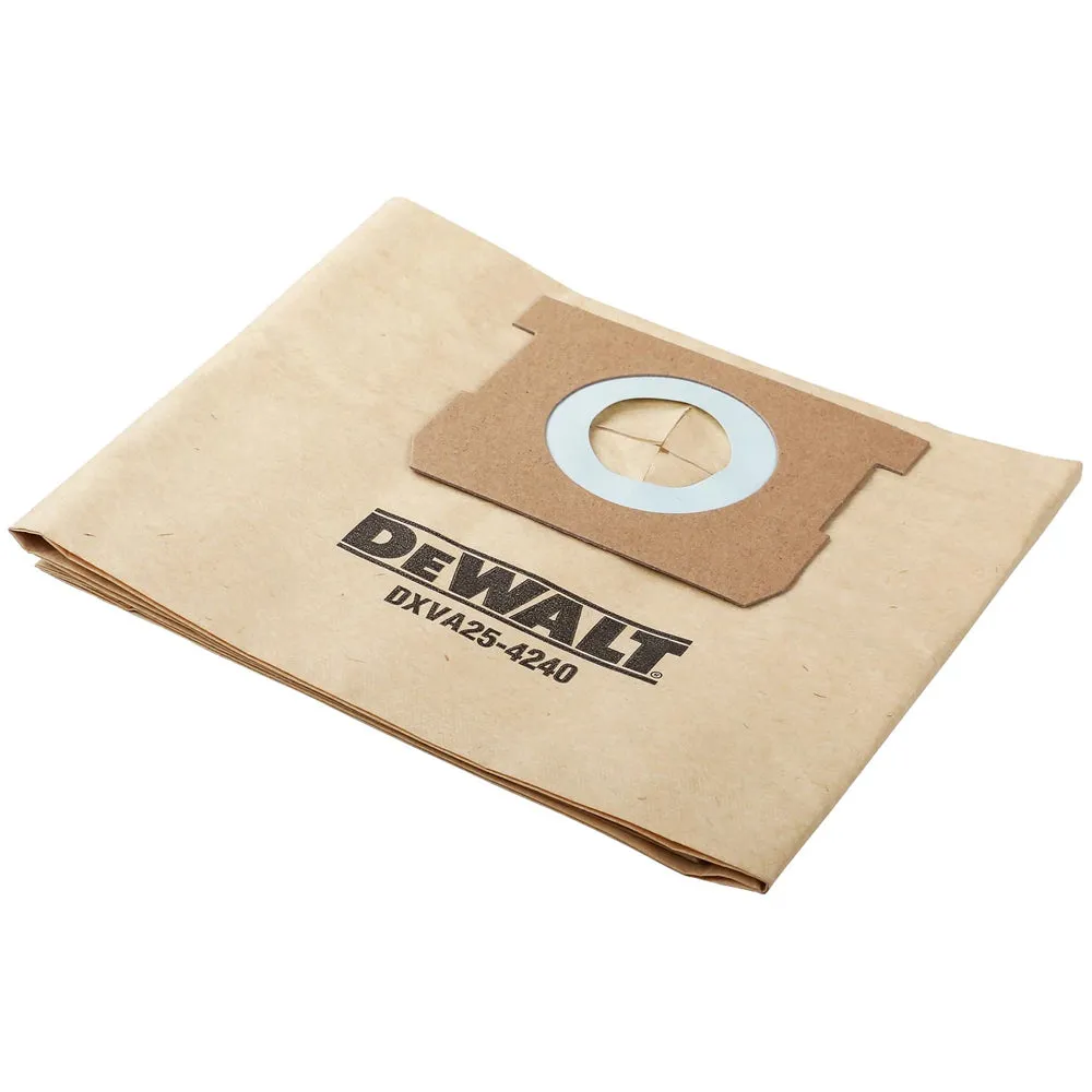 Dewalt Dust Bag DXVA25-4240 for DXV15T Vacuum Cleaner Pack of 3