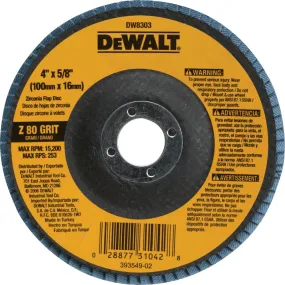 Dewalt DW8303 Flap Disc 4" Grit 80