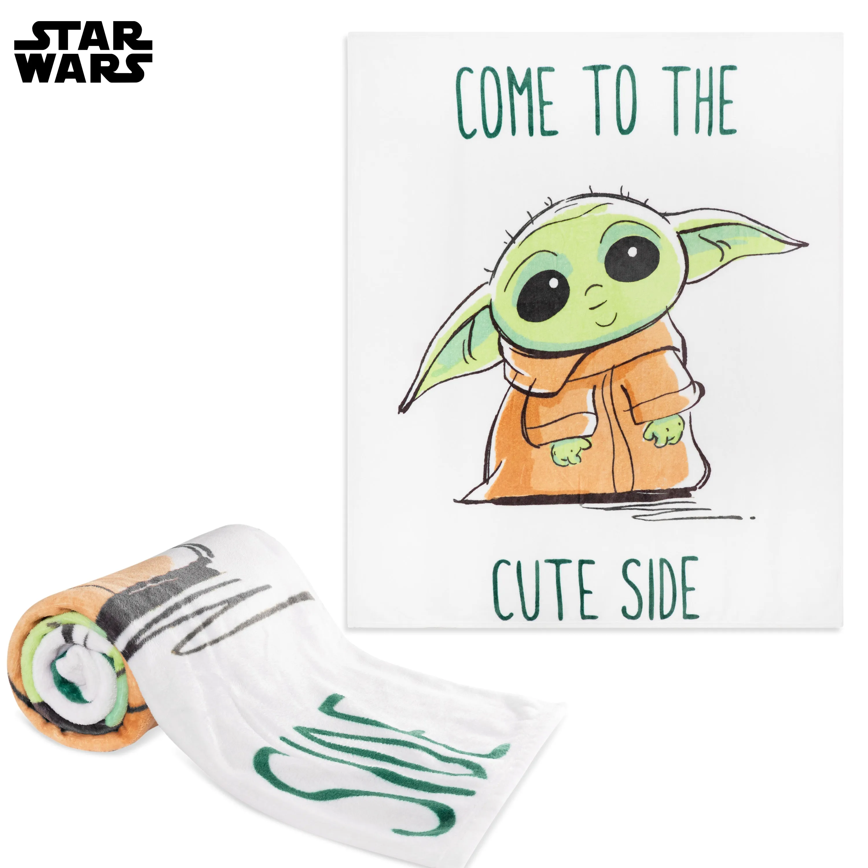 Disney Fleece Blanket - Green Baby Yoda