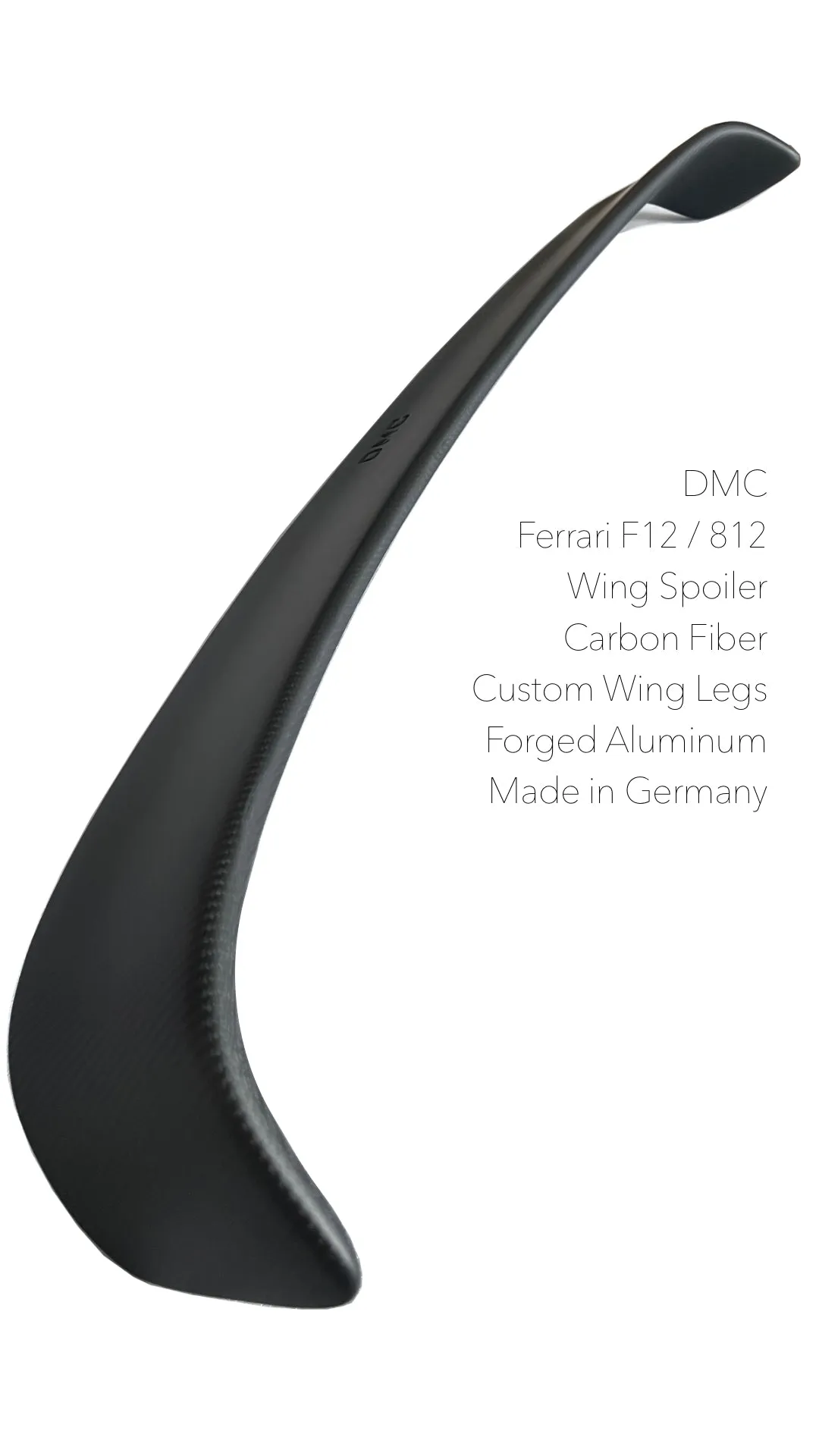 DMC Ferrari 812 SF Carbon Fiber Rear Wing: EVO FXX fits the OEM Superfast