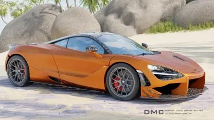 DMC McLaren 720s Limited Edition Forged Carbon Fiber Front Bumper Senna Style Replacement for OEM