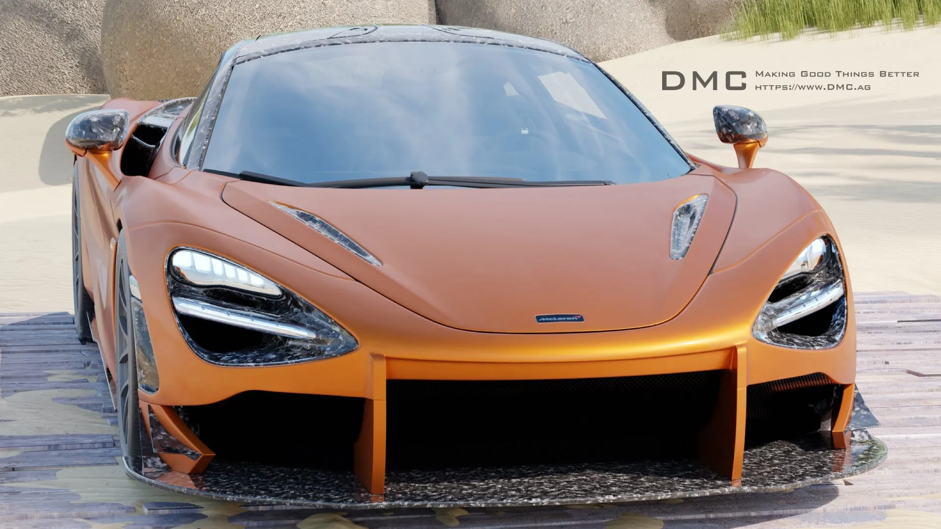 DMC McLaren 720s Limited Edition Forged Carbon Fiber Front Bumper Senna Style Replacement for OEM