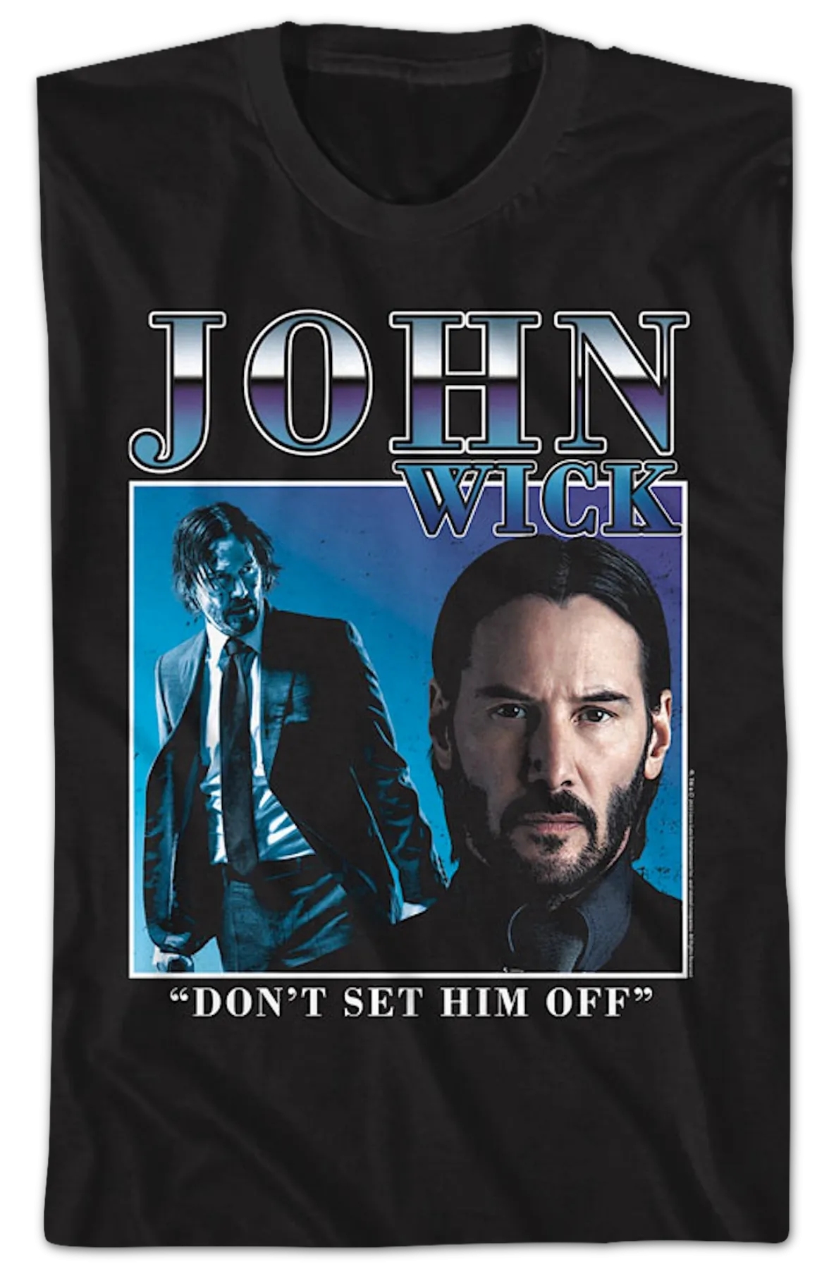 Don't Set Him Off Collage John Wick T-Shirt