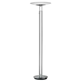 Dubai LED Torchiere Lamp in Satin Nickel