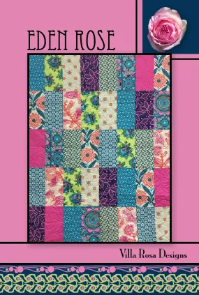 EDEN ROSE QUILT PATTERN from Villa Rosa Designs, Toad Hollow Fabrics