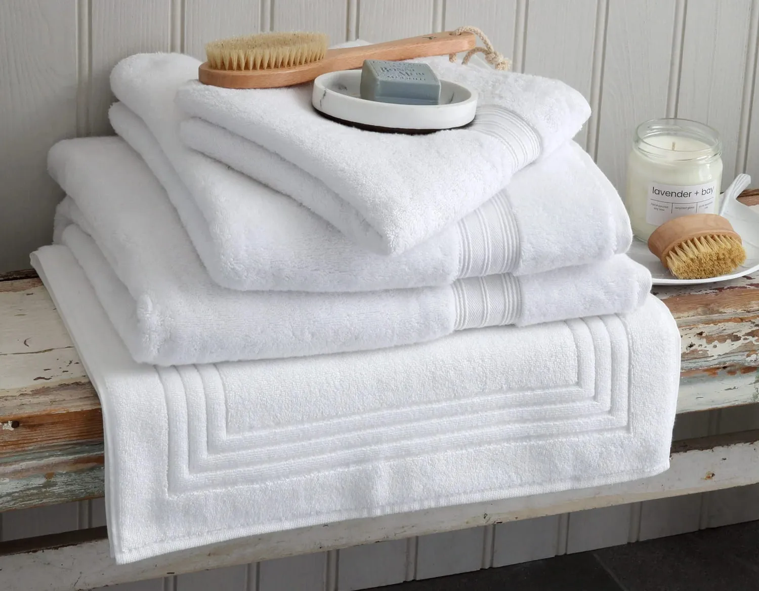 Egyptian Cotton Bath Sheet Bundle - White