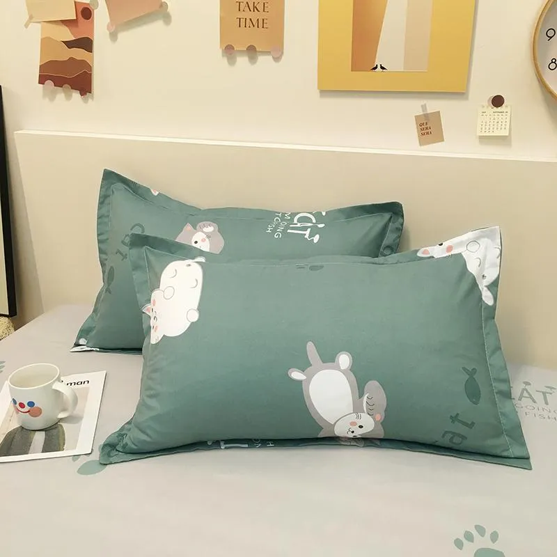 Emerald Funny Cat Print Bedding Set