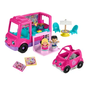 Fisher-Price Little People Barbie Cupcake Truck Musical Toddler Playset With 9 Play Pieces