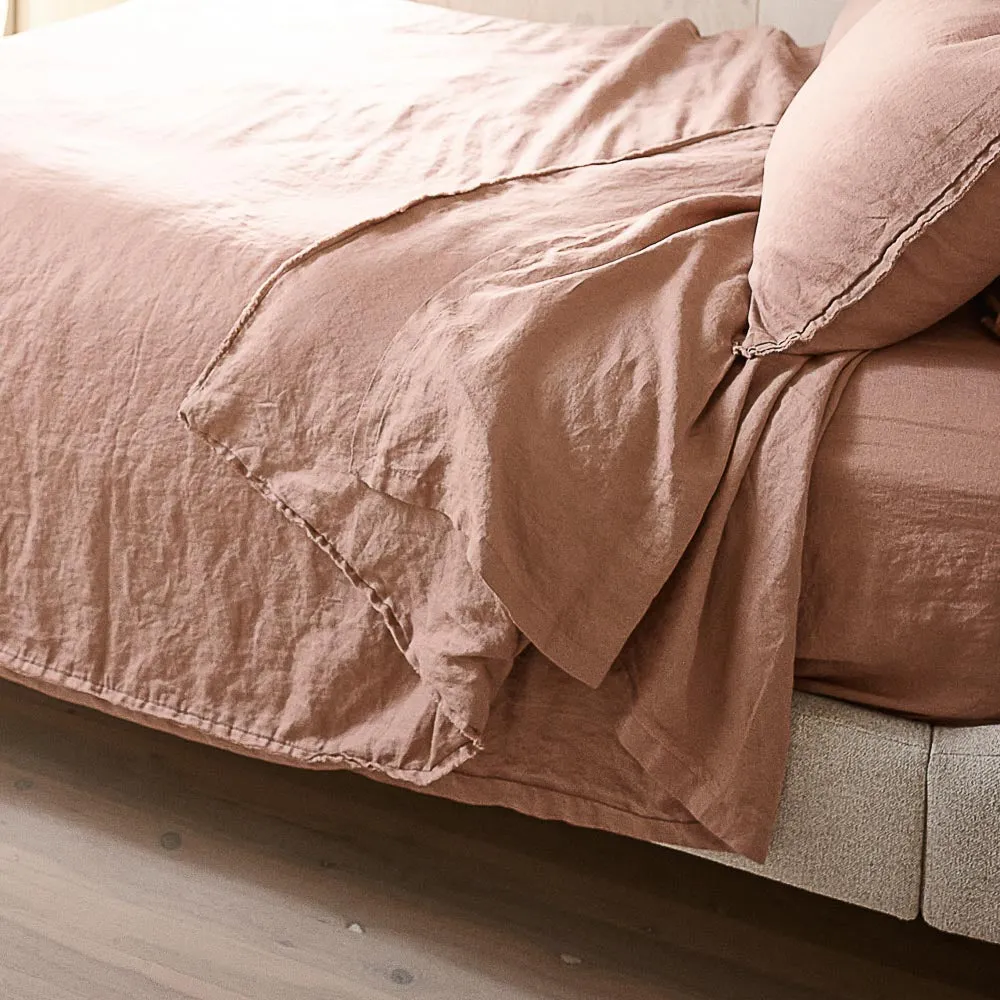 French Linen Flat Sheet - Lotus