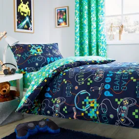 Gamer Kids Duvet Cover Set Durable Cotton Blend Bedding with Pillowcases for Boys and Girls Vibrant Bedroom Decor by OLIVIA ROCCO