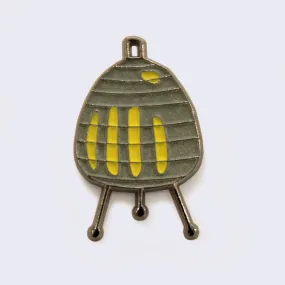 Giant Robot - Mid Century Japanese Table Lamp Enamel Pin (Glow-in-the-Dark)