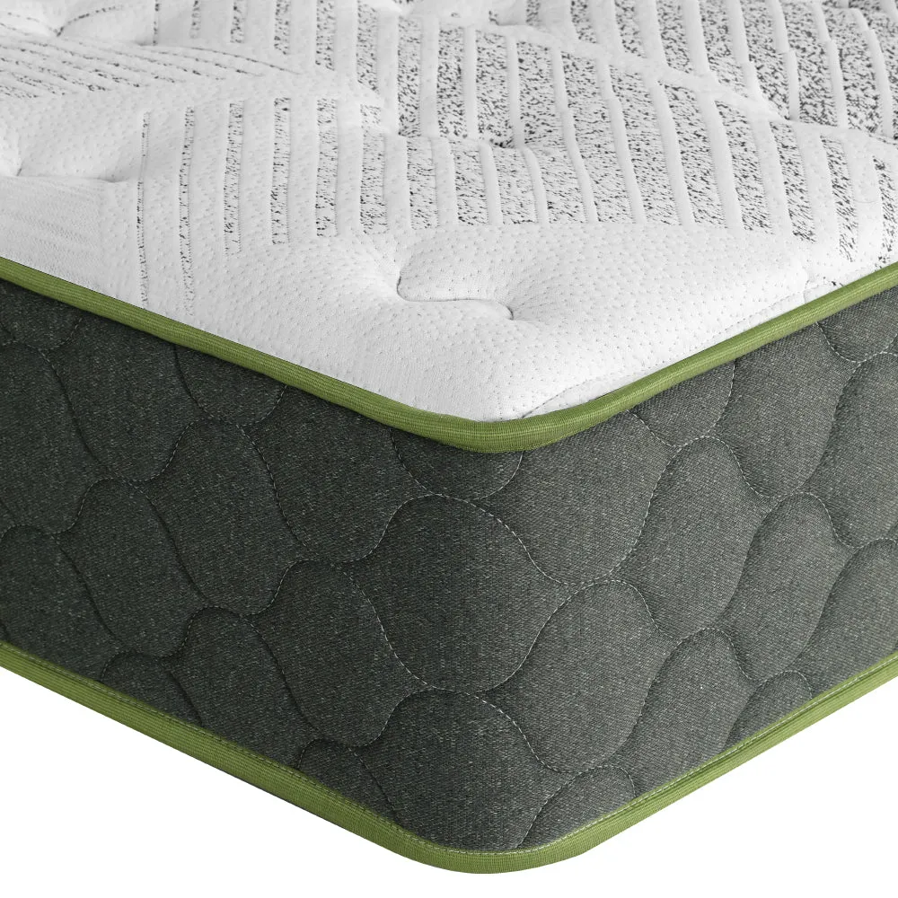 Giselle Bedding Mattress Green Tea Foam Pocket Spring 5-zone Medium Firm Queen