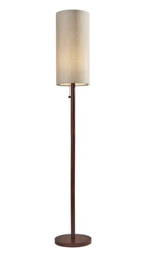 Hamptons Floor Lamp in Walnut Wood