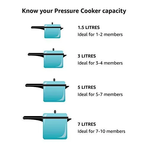 Hawkins 5 Litre Miss Mary Aluminium Pressure Cooker, Inner Lid Cooker, Silver (MM50)