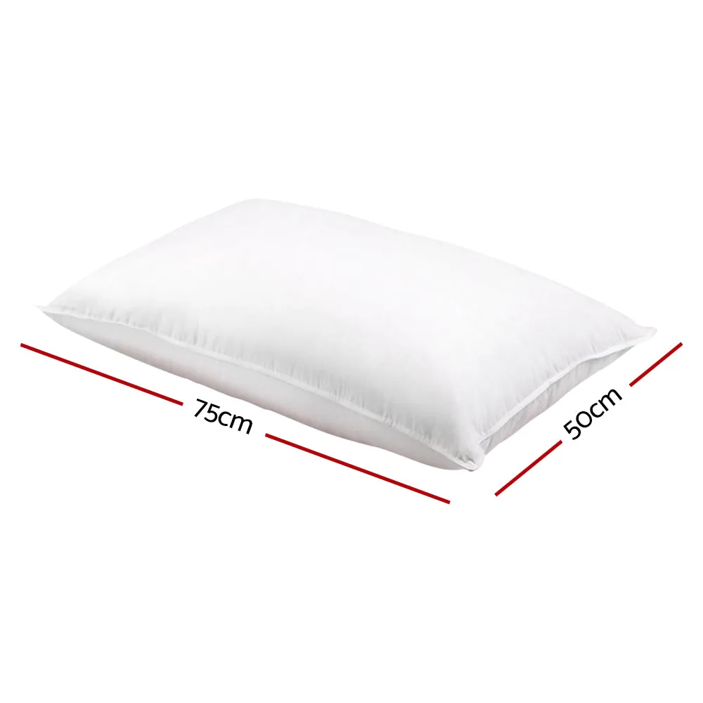 Hypo-Allergenic Goose Feather Down Pillows Twin Pack - Giselle Bedding