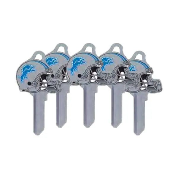 Ilco - NFL TeamKeys - Helmet Edition - Key Blank - Detroit Lions - SC1 (5 Pack)