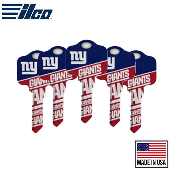 Ilco - NFL TeamKeys - Key Blank - New York Giants - SC1 (5 Pack)