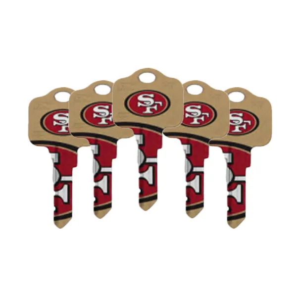 Ilco - NFL TeamKeys - Key Blank - San Francisco 49ers - SC1 (5 Pack)