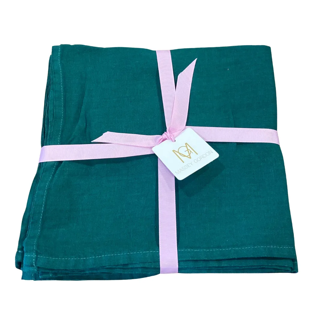 Jasper Green Linen Napkins {Set of 6}