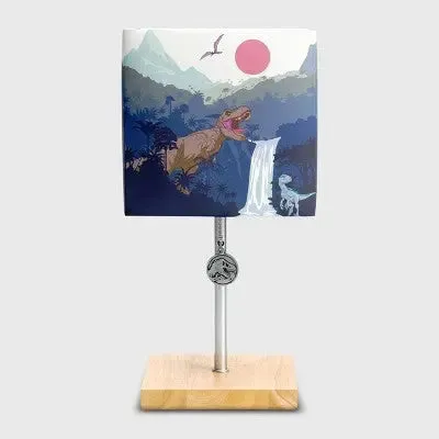 Jurassic Park Desk Table Lamp (Includes LED Light Bulb) Wooden Base with 3D