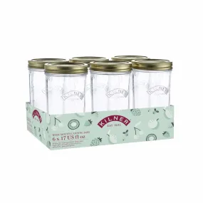 Kilner Wide Mouth Preserving Jars 500ml (Set of 6)