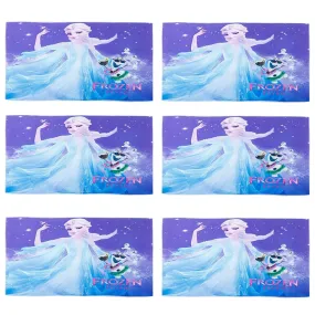 Kuber Industries Disney Frozen Microfiber Soft Kids Bath Towel-Pack of 6 (Sky Blue)