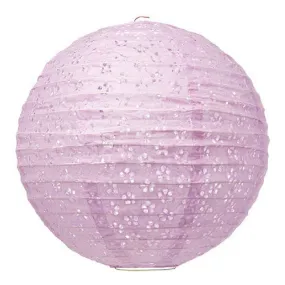 Large Eyelet Paper Lantern - Lavender