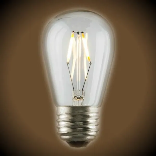 LED Filament S14 Bulb - 1.5 Watt - 150 Lumens - Clear - 2700K