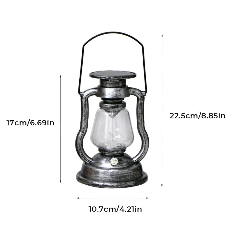 Led solar light retro kerosene lamp