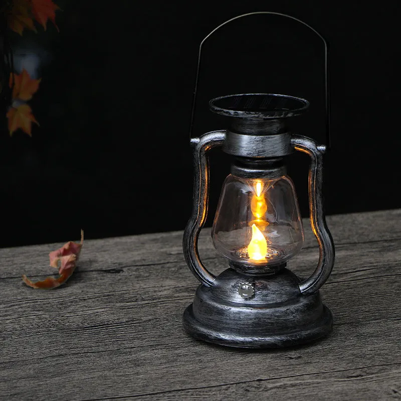 Led solar light retro kerosene lamp