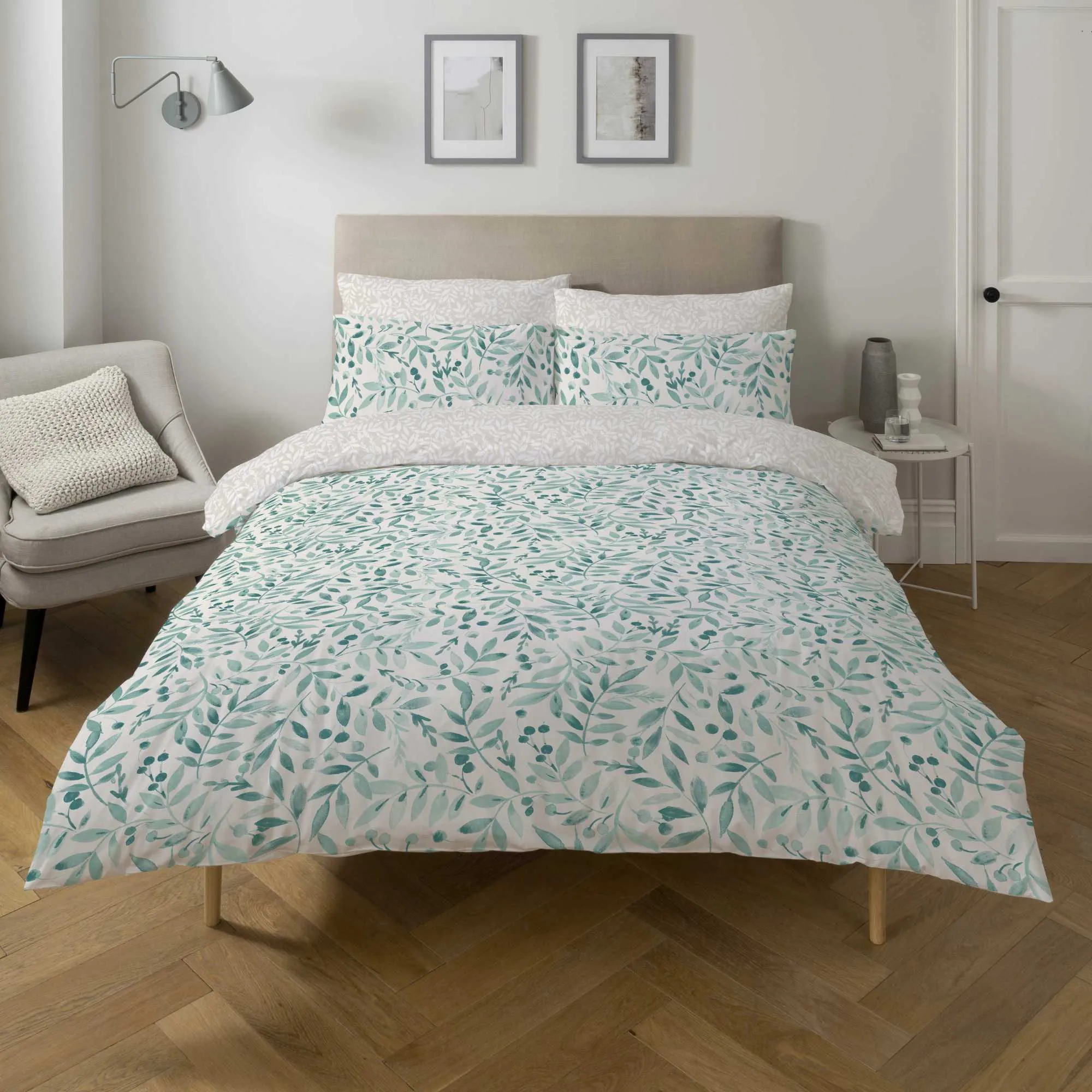 Lewis's Langley Duvet Set - Green