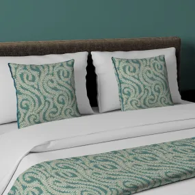 Little Leaf Teal Bedding Set