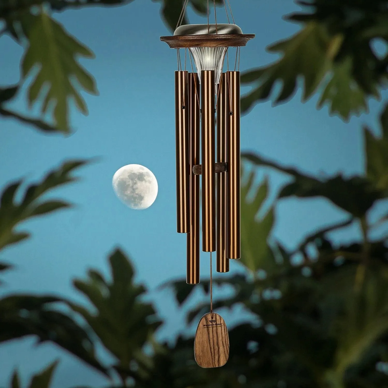 Lrg Bronze Solar Windchimes-Glow in the Dark while Making Beautiful Music in the Evenings*