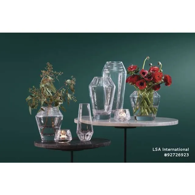 LSA Frieze Vase 18cm Clear/Cut