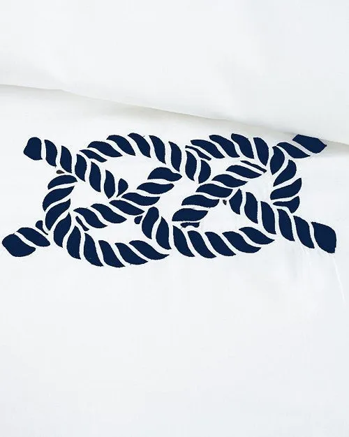 Luxe Nautique: Embroidered Nautical Knot Bedding