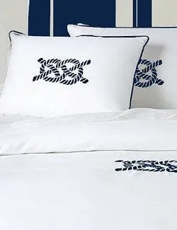 Luxe Nautique: Embroidered Nautical Knot Bedding