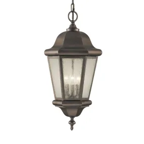 Martinsville 3 lights LED outdoor hanging lantern bronze finish