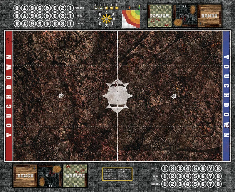 Mats by Mars:  Shattered Soil Fantasy Football Play Mat / Pitch